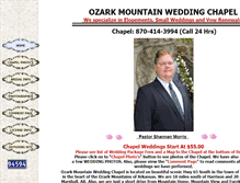 Tablet Screenshot of ozarkmountainweddingchapel.com